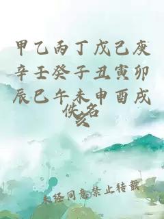 甲乙丙丁戊己庚辛壬癸子丑寅卯辰巳午未申酉戌亥